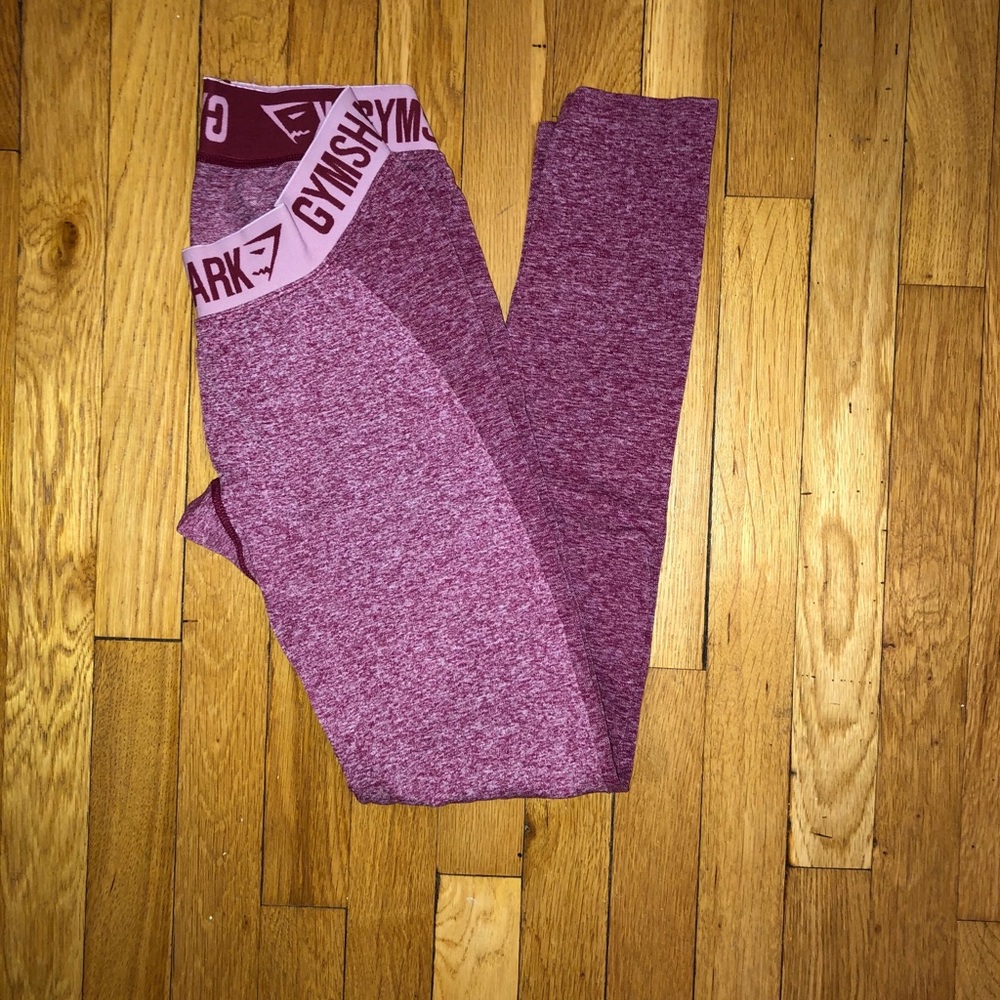 Gymshark Flex Leggings - Dark Ruby Marl